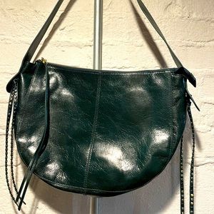 Green leather HOBO shoulder bag. Never used!